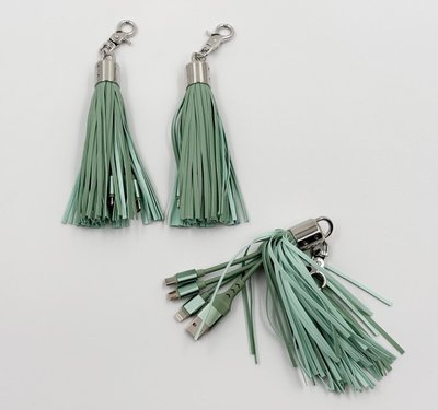 4-in-1 Universal Charging Tassel (Set of 3) - Sage