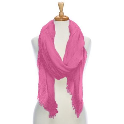 Crinkle Scarf/Shawl - Pink