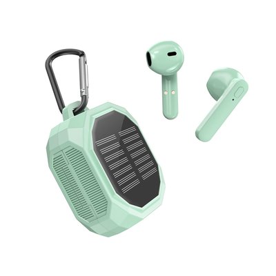 Solar Wireless Earbuds - Green