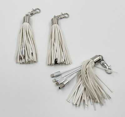 4-in-1 Universal Charging Tassel (Set of 3) - White