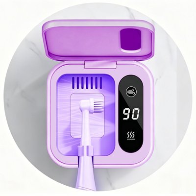 Toothbrush Sanitizer + Dryer - Pink