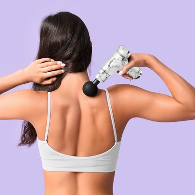 Deep Tissue Mini Massager - White Marble