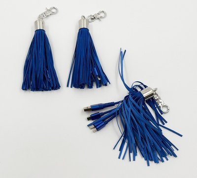 4-in-1 Universal Charging Tassel (Set of 3) - Blue