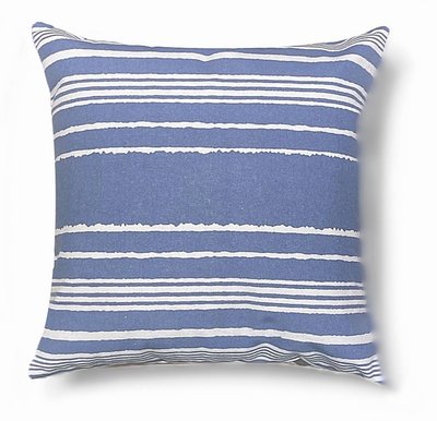 Square Pillow Cover - Blue Stripe