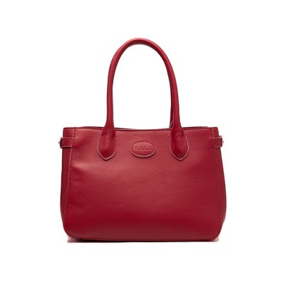 Leather Handbag - Cherry