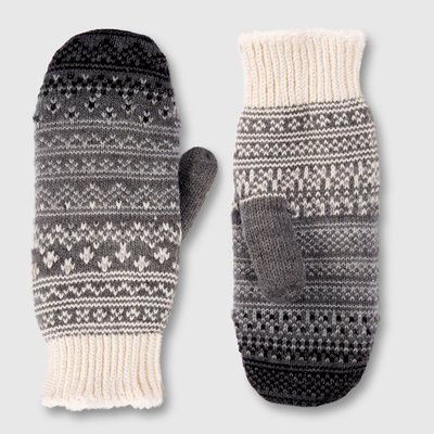 Women's Fair Isle Mitten - Black