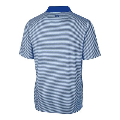 Forge Tonal Stripe Stretch Polo - Tour Blue