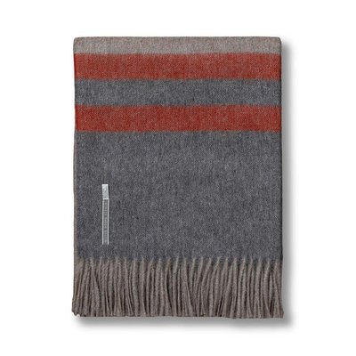Glamper Throw - Taupe/Dark Grey/Paprika