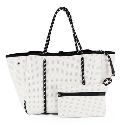 Tote with Pouch - Basic White