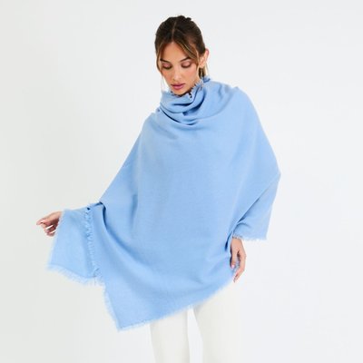 Cashmere Wrap Scarf - 8 Color Options - Sky Blue