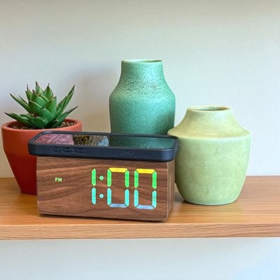 Charger/Clock - Brown with Bright Screen