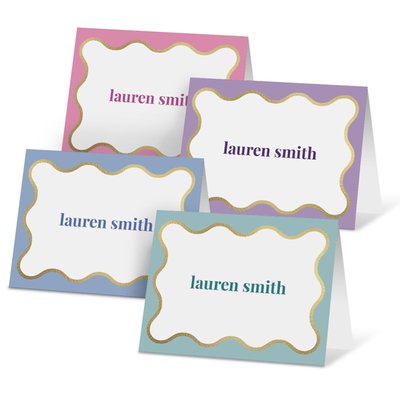 Folded Note Cards - Wavy Frame