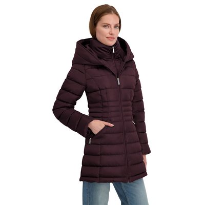 Bibbed Puffer - Black Plum
