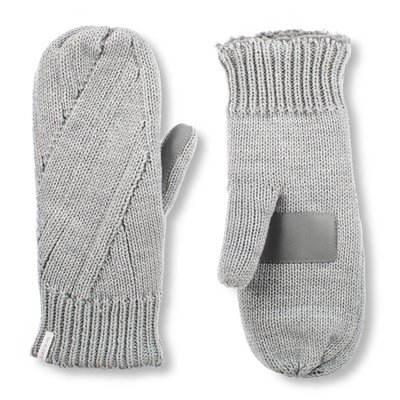 Women's Chunky Knit Mitten - Heather Grey