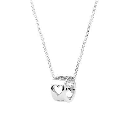 Eternity Necklace - Silver- Heart