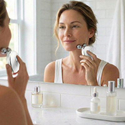 Micro-Current Facial Massager - White