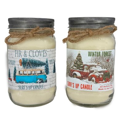  16-Ounce Mason Jar Candles - Winter Forest & Fir & Cloves