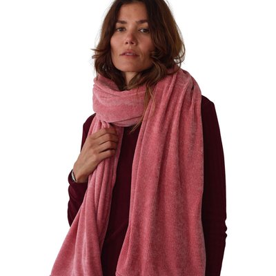 The Chenille Blanket Scarf - Blush