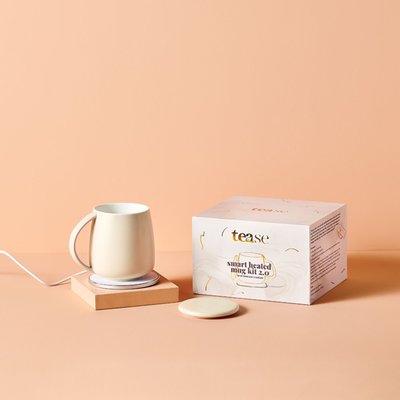 Smart Heated Mug & Wireless Charger Set - Oat