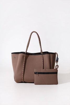 Tote with Pouch - Mocha