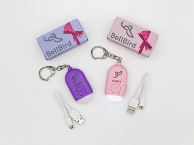 Rechargeable Personal Safety Alarm (Set Of 2) - Pink/Lavender
