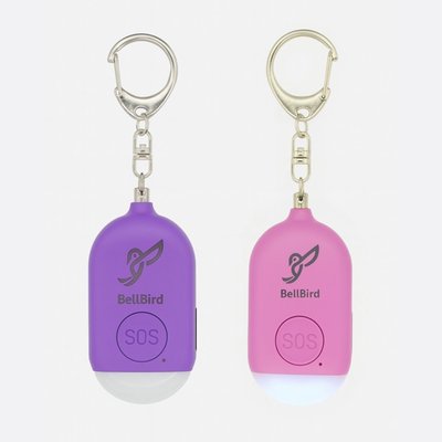 Rechargeable Personal Safety Alarm (Set Of 2) - Pink/Purple