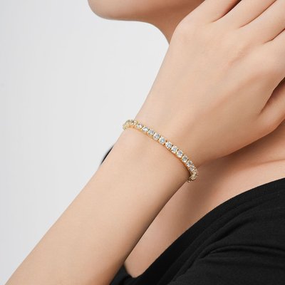 CZ Tennis Bracelet Eternity - 14K Gold