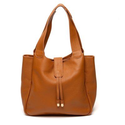 Shoulder & Cross Body Leather Tote - British Tan
