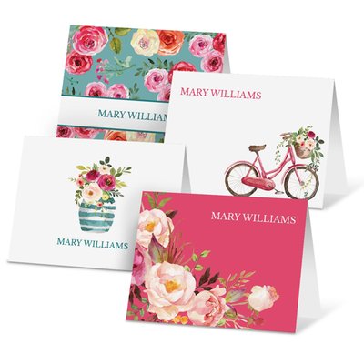 Folded Note Card Collection - Bicycle and Blooms