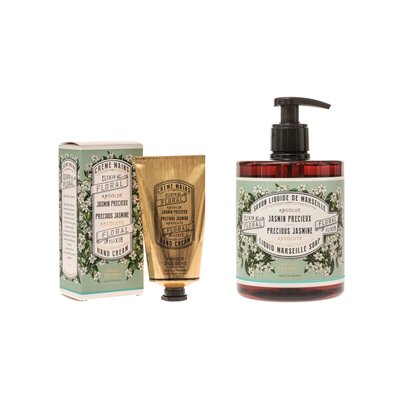 Liquid Marseille Soap and Hand Cream (Set of 2) - Precious Jasmine