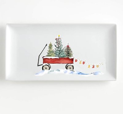 Rectangle Porcelain Tray- Wagon