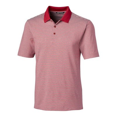 Forge Tonal Stripe Stretch Polo - Cardinal Red