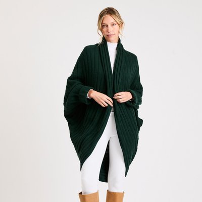 Cashmere Wrap Cardigan - Pine Green