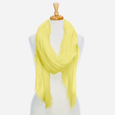 Crinkle Scarf/Shawl - Sunny Yellow