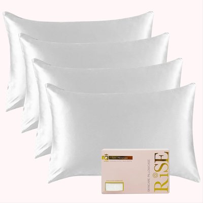 Satin Pillowcase (4 Pack) - Pearl White
