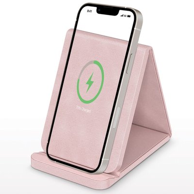 Folding Wireless Charging Stand - Blush Pink