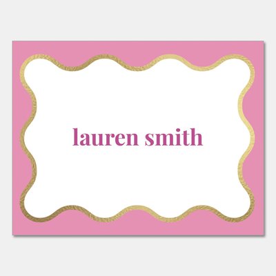 Folded Note Cards - Wavy Frame