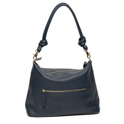Leather Bag - Navy