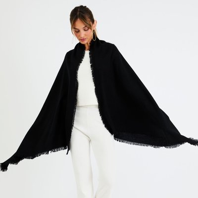 Cashmere Wrap Scarf - Black