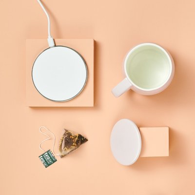 Smart Heated Mug Kit & Self Care Elxir Tea Bundle - Pink