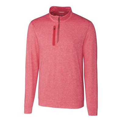 Stealth Heathered Quarter Zip Pullover - Cardinal Red