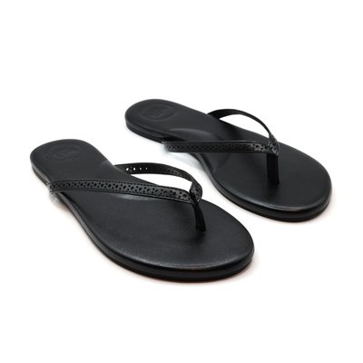 Indie Sandal - Perforated Black