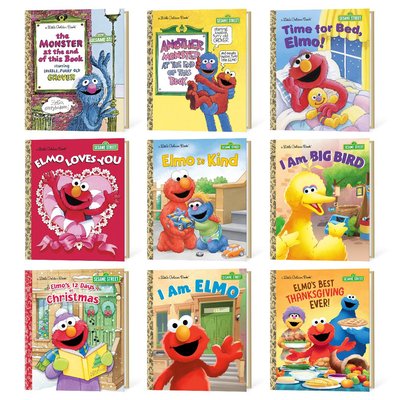 Little Golden Hardcover Book Set of 9 - Elmo & Sesame Street