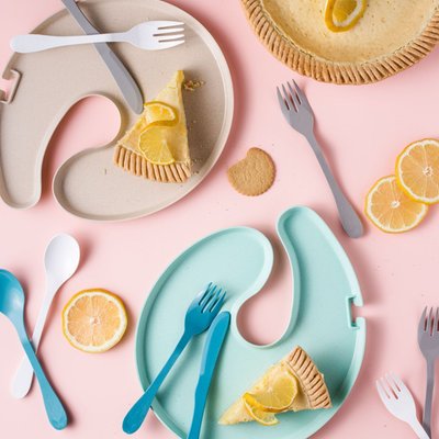 Eco Party Plate (Set of 2) - Sand & Mint