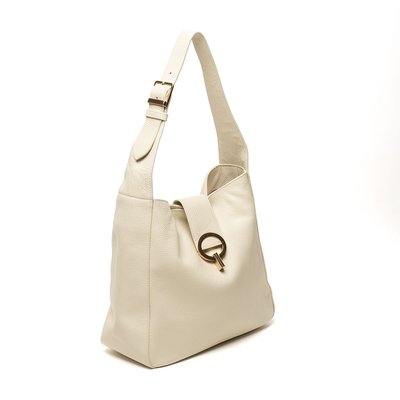 Madison Leather Handbag - Ivory