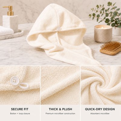 Quick Dry Hair Towel (2-Pack)
