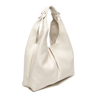 NADIA Leather Handbag - Ivory