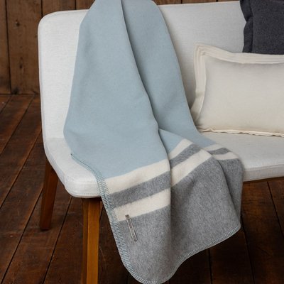 Field Blanket - Light Blue/Light Grey/Ivory