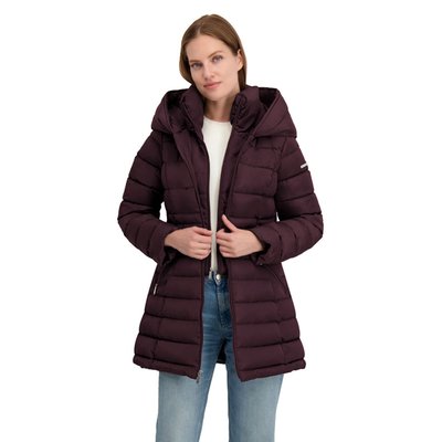 Bibbed Puffer - Black Plum