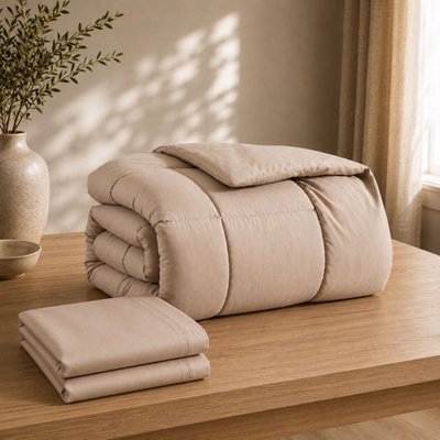 Cooling Down Comforter (3-Piece Set) - Beige